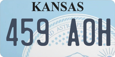 KS license plate 459AOH