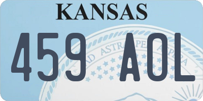 KS license plate 459AOL