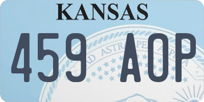 KS license plate 459AOP