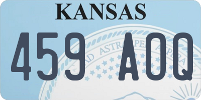 KS license plate 459AOQ