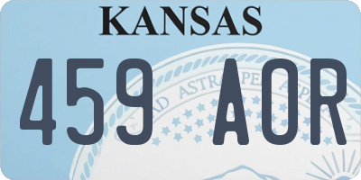 KS license plate 459AOR