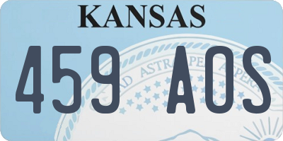 KS license plate 459AOS