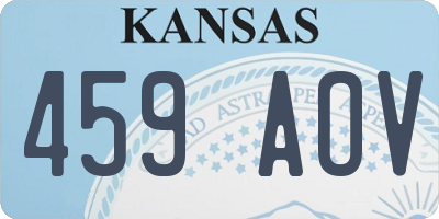KS license plate 459AOV