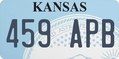 KS license plate 459APB
