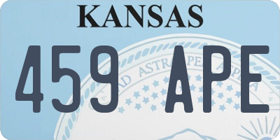 KS license plate 459APE