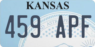 KS license plate 459APF