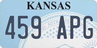 KS license plate 459APG