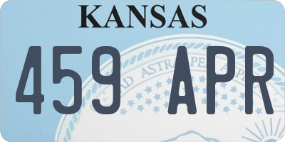 KS license plate 459APR
