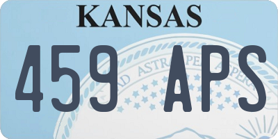 KS license plate 459APS