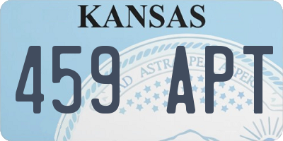 KS license plate 459APT