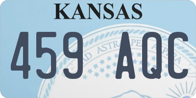 KS license plate 459AQC