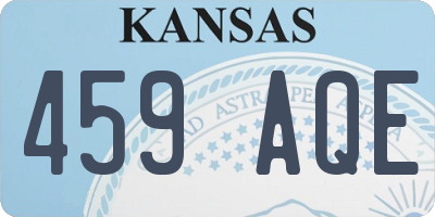KS license plate 459AQE