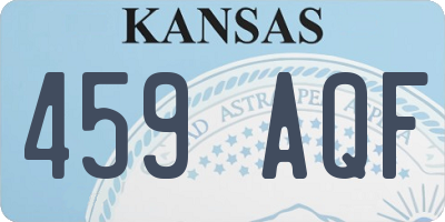 KS license plate 459AQF