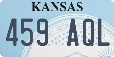 KS license plate 459AQL