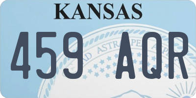 KS license plate 459AQR