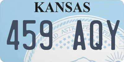 KS license plate 459AQY