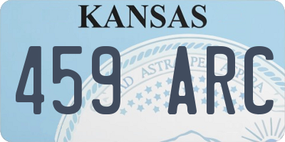KS license plate 459ARC