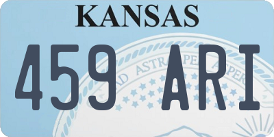 KS license plate 459ARI