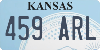 KS license plate 459ARL