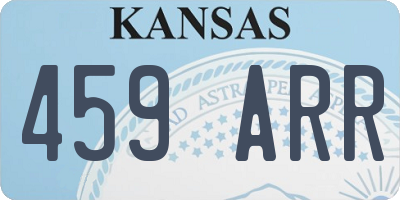 KS license plate 459ARR