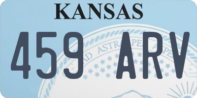 KS license plate 459ARV