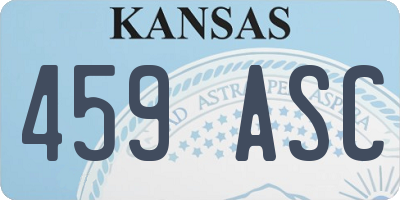 KS license plate 459ASC