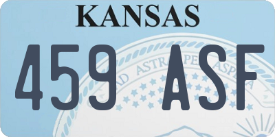 KS license plate 459ASF