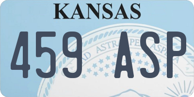 KS license plate 459ASP
