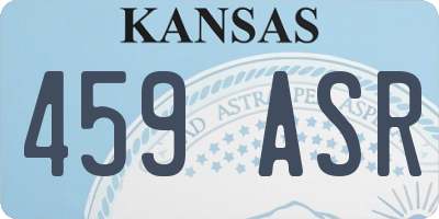 KS license plate 459ASR