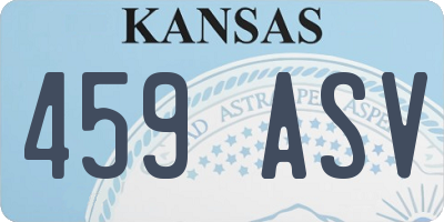 KS license plate 459ASV