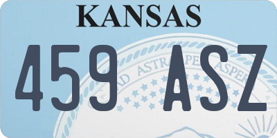 KS license plate 459ASZ