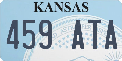 KS license plate 459ATA