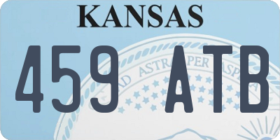 KS license plate 459ATB