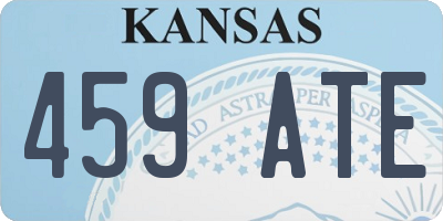 KS license plate 459ATE