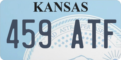 KS license plate 459ATF