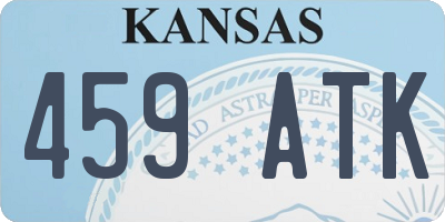 KS license plate 459ATK