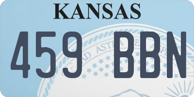 KS license plate 459BBN
