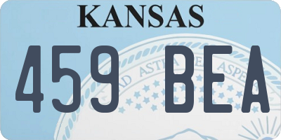 KS license plate 459BEA
