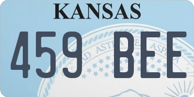 KS license plate 459BEE