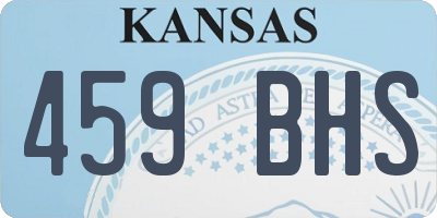 KS license plate 459BHS
