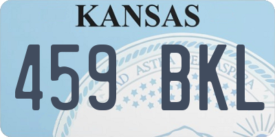 KS license plate 459BKL