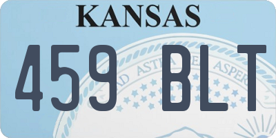 KS license plate 459BLT