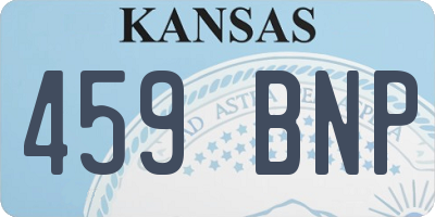 KS license plate 459BNP
