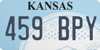 KS license plate 459BPY