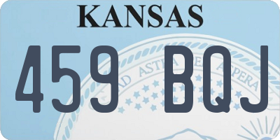 KS license plate 459BQJ