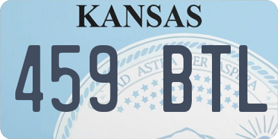 KS license plate 459BTL