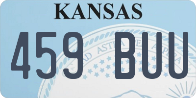 KS license plate 459BUU