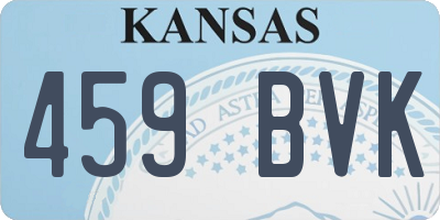 KS license plate 459BVK