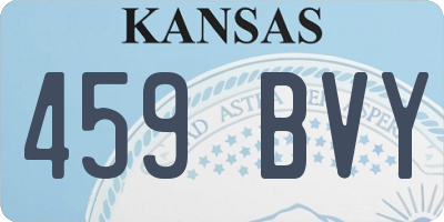 KS license plate 459BVY
