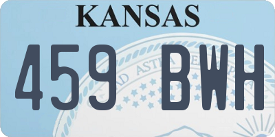 KS license plate 459BWH